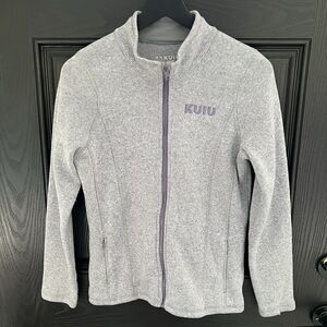 KUIU Women's Base Camp Full Zip Sweater Size M Grey Purple